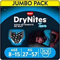DryNites - Ropa interior desechable de noche para niñas- 52 unidades (13 x 4)